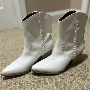 Dolce Vita White Cowboy Boots